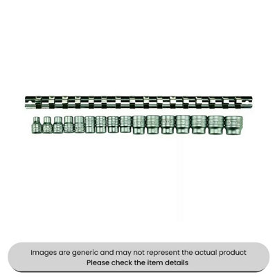 Chrome Vanadium Steel Metric Socket Clip Rail 3/8