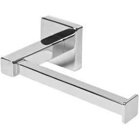Chrome Wall Mounted Toilet Roll Holder With Concealed Screws