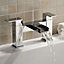 Chrome Waterfall Basin & Bath Filler Tap Pack Including Bath Waste
