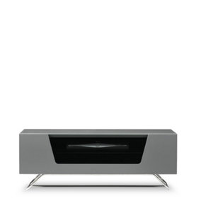 Chromium TV-Stand with 1 flap in grey