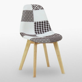Chrono Patchwork Chair, Single, Black/White