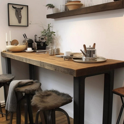 Chunky and Sturdy Breakfast Bar - 280x60cm