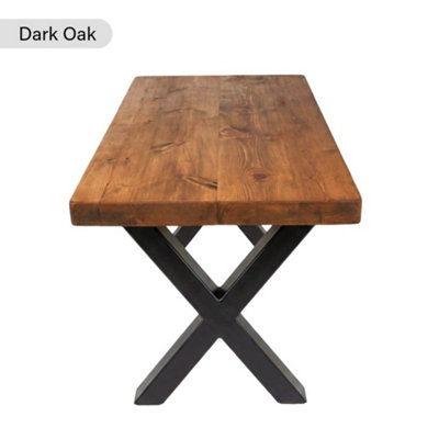 Chunky and Sturdy Dining Table - Dark Oak