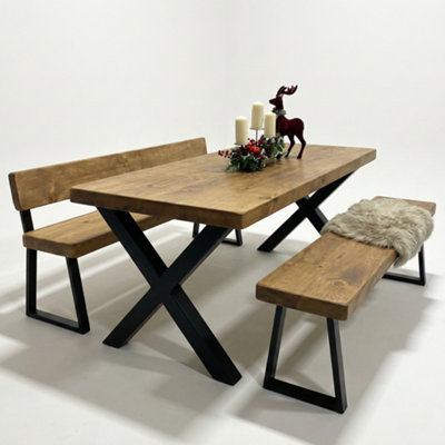 Chunky and Sturdy Dining Table - Jacobean