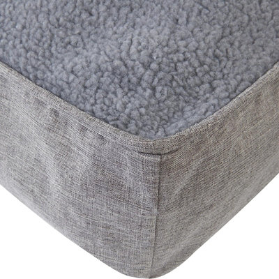 Chunky Plush Quilted Dog Cat Pet Mattress Cushion Crate Pad Silver 100x70x11cm - 4