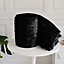 Chunky Ribbed Cord Faux Fur Velvet Touch Sofa Bed Throwover Soft touch Blanket Black (150 x 200CM)