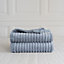 Chunky Ribbed Cord Faux Fur Velvet Touch Sofa Bed Throwover Soft touch Blanket Silver  (150 x 200CM)