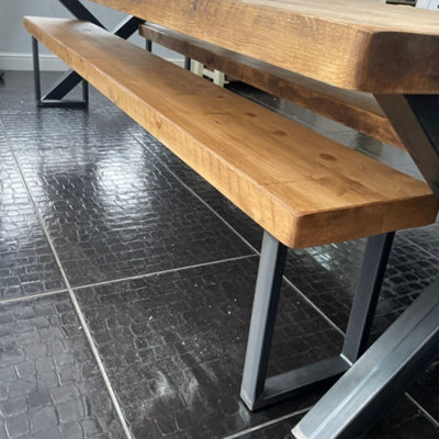 Chunky & Sturdy Bench - Grey Wash
