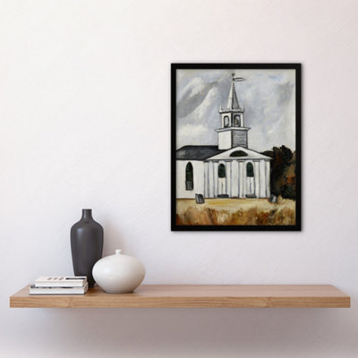 Church at Head Tide Maine Marsden Hartley Framed Wall Art Print A3