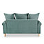 Churchill 2 Seater Sofa With Scatter Back Cushions, Teal Velvet