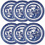 Churchill China Blue Willow Dinner Plate 26cm Set Of 6