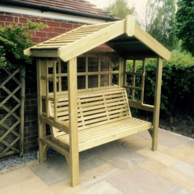 CHURNET VALLEY COTTAGE ARBOUR TRELLIS SITS 3