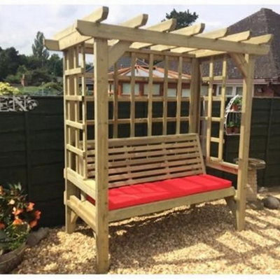 CHURNET VALLEY GARDEN FURNITURE BEATRICE ARBOUR SITS 3