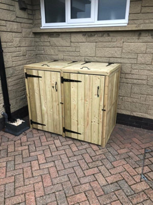 CHURNET VALLEY GARDEN FURNITURE DELUXE DOUBLE BIN STORE