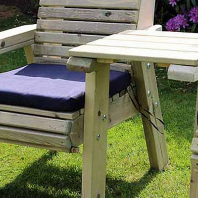 CHURNET VALLEY GARDEN FURNITURE NAVY CUSHION SINGLE