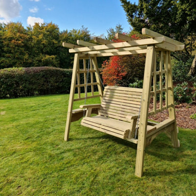 CHURNET VALLEY GARDEN FURNITURE PERGOLA SWING SITS 2 - 3