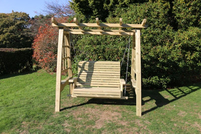 CHURNET VALLEY GARDEN FURNITURE PERGOLA SWING SITS 2 - 5