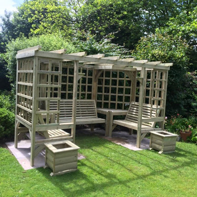 CHURNET VALLEY GARDEN FURNITURE RIVIERA ARBOUR - 5