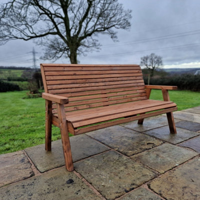 3 seater deals garden bench b&q