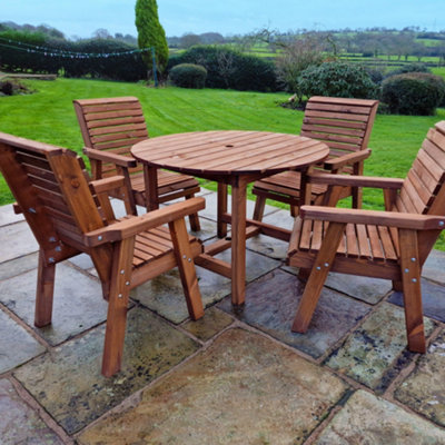CHURNET VALLEY GARDEN FURNITURE VALLEY 4 SEATER ROUND 4XC
