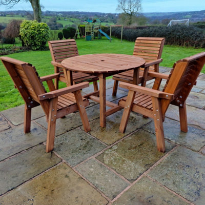 CHURNET VALLEY GARDEN FURNITURE VALLEY 4 SEATER ROUND 4XC - 3