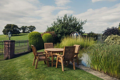 CHURNET VALLEY GARDEN FURNITURE VALLEY 4 SEATER ROUND 4XC - 4