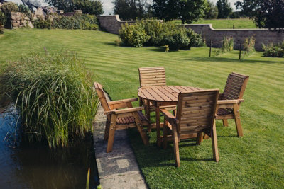 CHURNET VALLEY GARDEN FURNITURE VALLEY 4 SEATER ROUND 4XC - 5