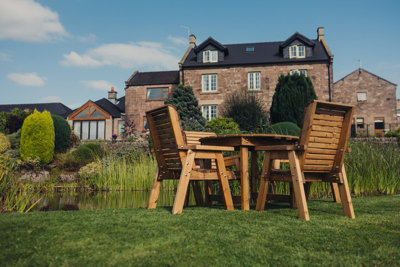CHURNET VALLEY GARDEN FURNITURE VALLEY 4 SEATER ROUND 4XC - 6