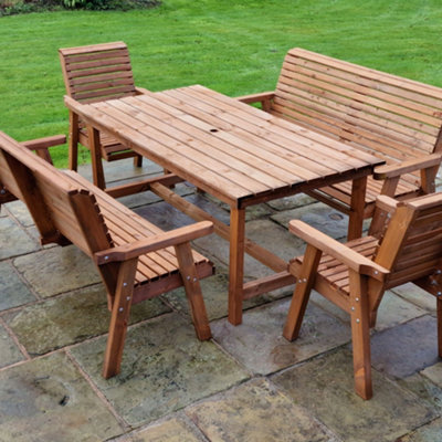 CHURNET VALLEY GARDEN FURNITURE VALLEY 8 SEAT SET 2XC 2X3B