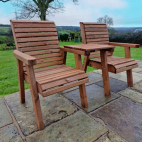 CHURNET VALLEY GARDEN FURNITURE VALLEY LOVE SEAT SQUARE