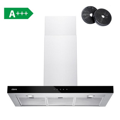 CIARRA 90cm Wall Mount Cooker Hood with Smart Control - Silver