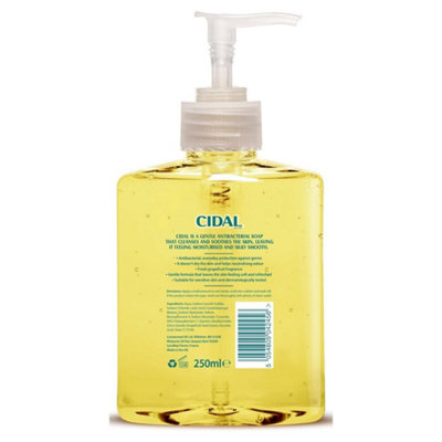 Cidal Antibacterial Liquid Handwash Grapefruit Extract 250ML (Pack of 12)