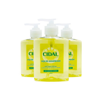 Cidal Antibacterial Liquid Handwash Grapefruit Extract 250ML (Pack of 3)