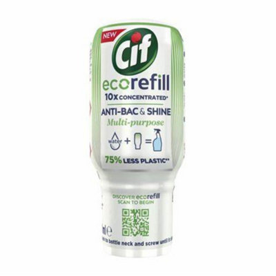 Cif Antibac & Shine Ecorefill, Multipurpose Disinfectant Cleaner, 70ml (Pack of 12)