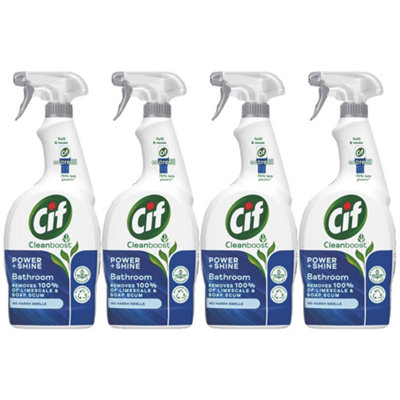 Cif Cleanboost Power + Shine Bathroom Spray 700ml x 4