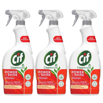 Cif Cleanboost Power Shine Kitchen Spray 700ml x 3