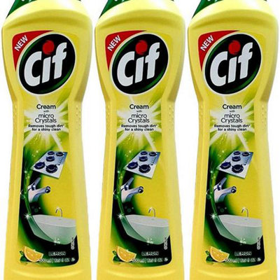 CIF Cream Cleaner LEMON 500ml PACK OF 3