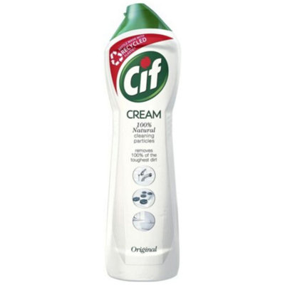 Cif Original Cream Cleaner multipurpose cleaner 500ml (White bottle) (Pack of 6)