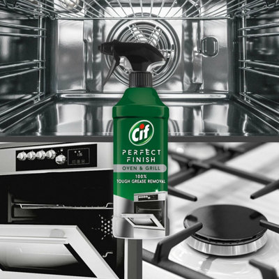 Cif Perfect Finish Oven & Grill 100% Grease Removal Spray 435ml, 6Pk