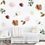 Cinnamon Floral Wall Sticker Mural