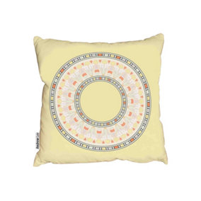Circle ornament Yellow (Outdoor Cushion) / 45cm x 45cm