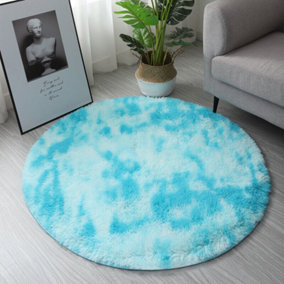 Circle Round Shaggy Rug 120CM Living Room Bedroom Carpet Floor Fluffy Mat Anti-Skid BS-XYY0299-T-04
