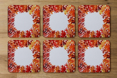 Circled Autumn Leaves (Coaster) / Default Title