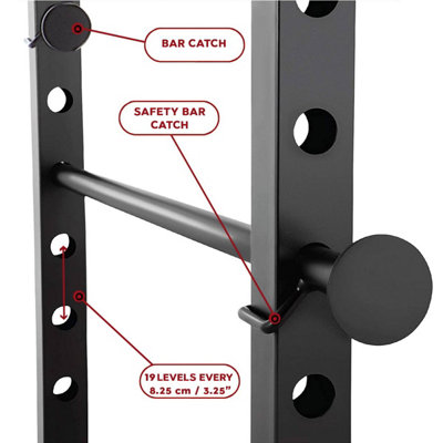 Circuit Fitness Walk-in Power Cage with Multi-Position Grip Bar AMZ