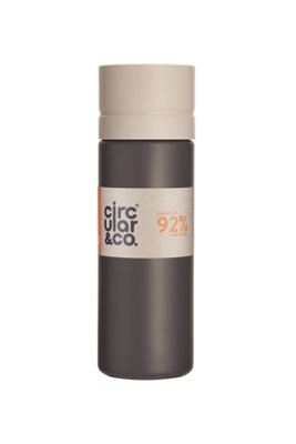 Circular Bottle 600ml Grey & Grey (Chalk)