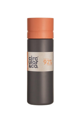 Circular Bottle 600ml Grey & Orange