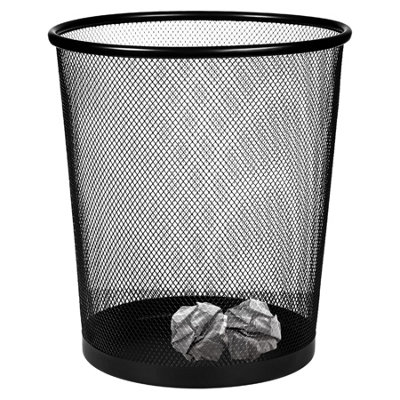 Circular Mesh Bin Steel Waste Garbage Paper Bin Sturdy Office Home Lightweight - 3