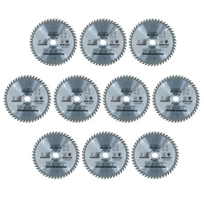 Circular Saw Blade 165mm x 16 / 20mm 48 Teeth TCT Cutting Disc Wood 10pc