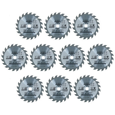 Circular Saw Blade 165mm x 20mm 20 Teeth TCT Coarse Cutting Disc Wood 10pc