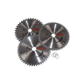 Circular Saw Blades 160mm x 20mm TCT Tungsten Carbide Teeth 36 48 and 60 Tooth Triple Pack by Ufixt